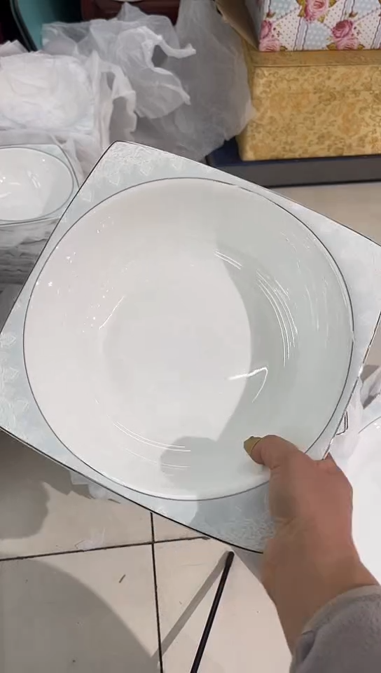 瓷4号9.5方碗隆达骨瓷1个