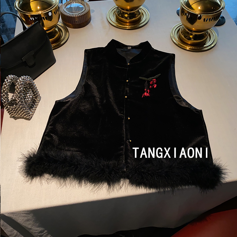 3店 手工 小郁金香 毛毛马甲