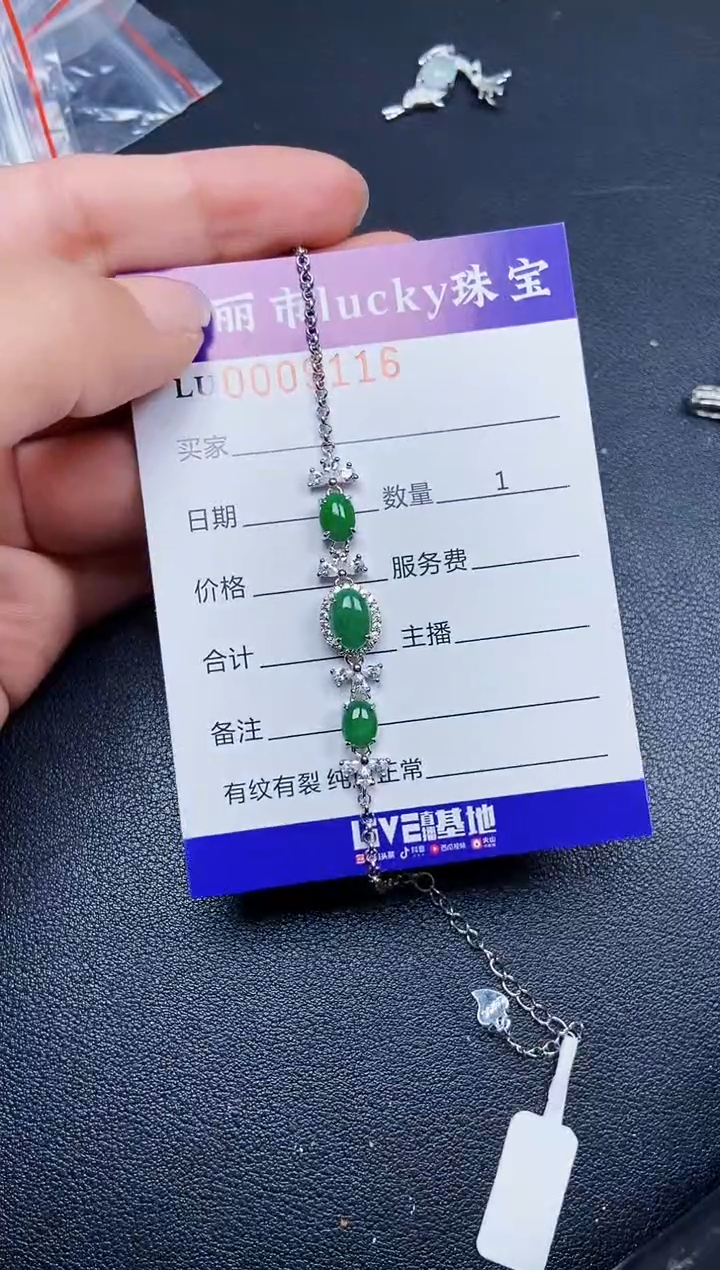 【闪购商品】翡翠颈饰银S925镶嵌9116
