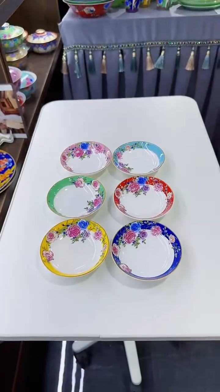 瓷片3.5英寸小味碟6个景德镇陶瓷【