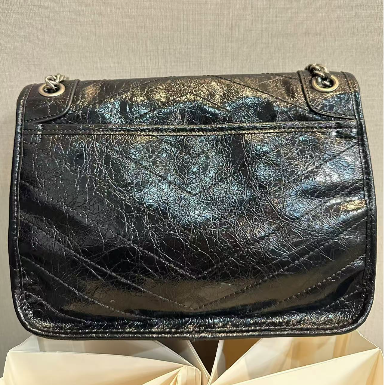 TOLEX2025新款百搭时尚女包邮差中黑色