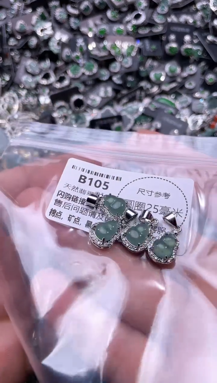 翡翠未镶嵌颈饰B105多样性发其一