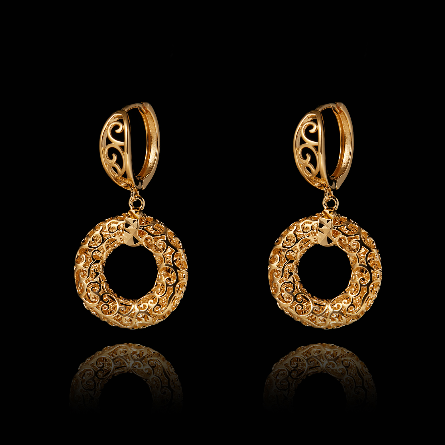 925银耳饰 祥云平安扣耳环