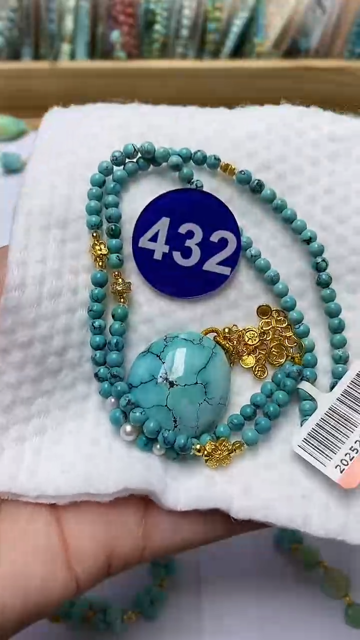 【闪购商品】绿松石项链银S925镶嵌432