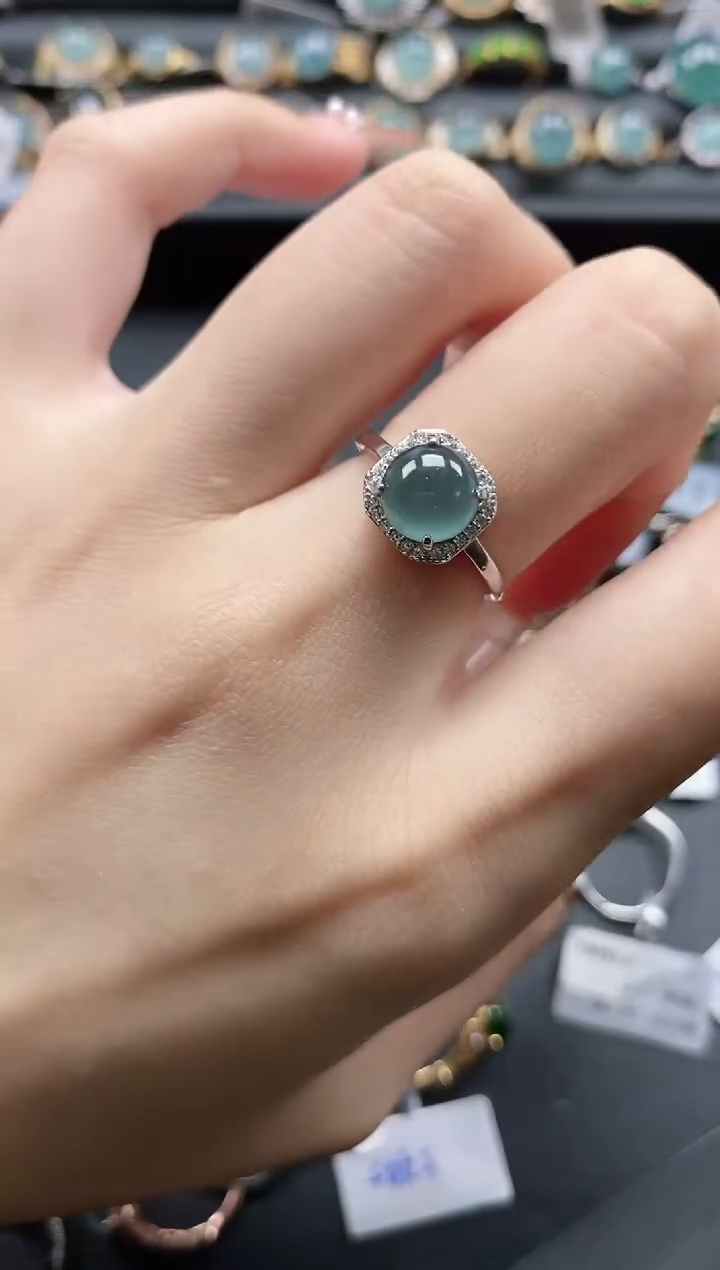 【闪购商品】翡翠戒指银S925镶嵌1111-