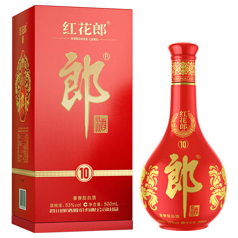 郎酒红花郎·红十 第五代 郎酒股份出品 酱香型白酒53度500ml