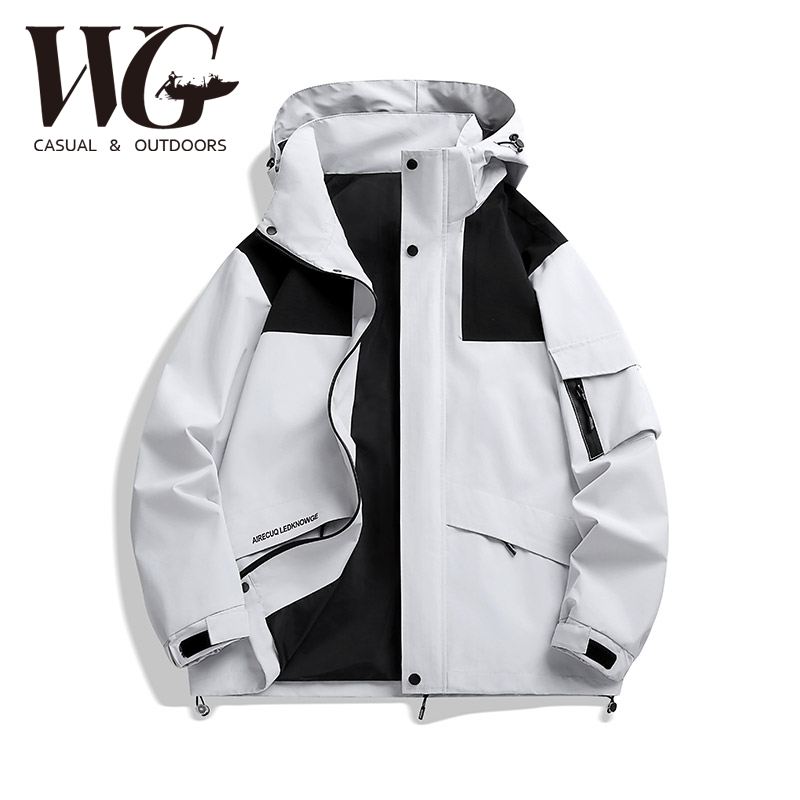 WG未谷男士户外拼接爆款冲锋衣三防保暖春秋季休闲冲锋衣2558-ZB