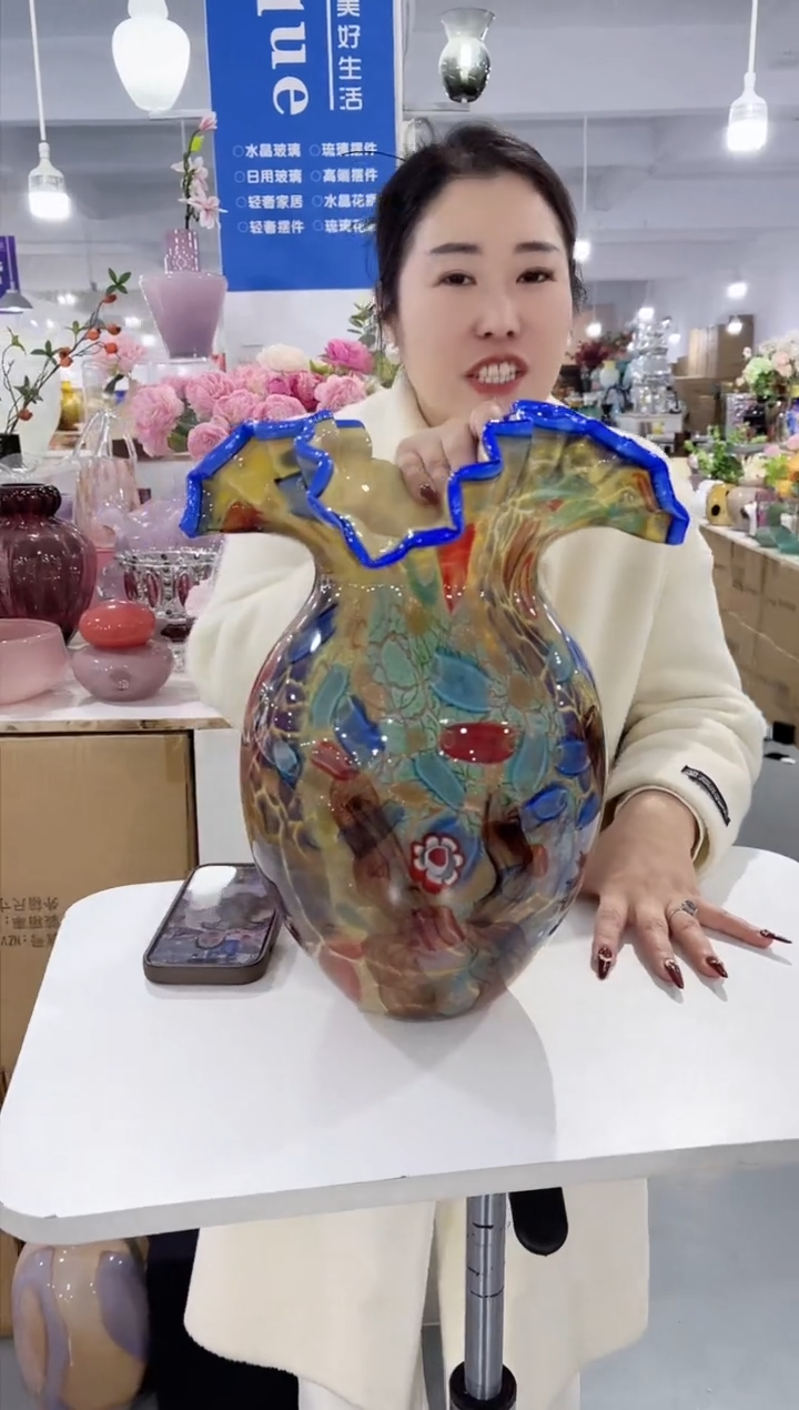 【闪购商品】琉璃XX-折纸大花瓶