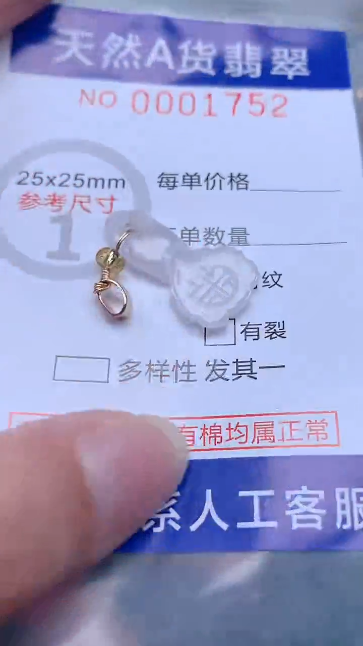 翡翠未镶嵌吊坠(不含链)1