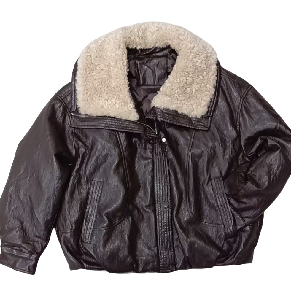 02525A65  PU羽绒服 时尚简约个性百搭休闲舒适宽松减龄 女士