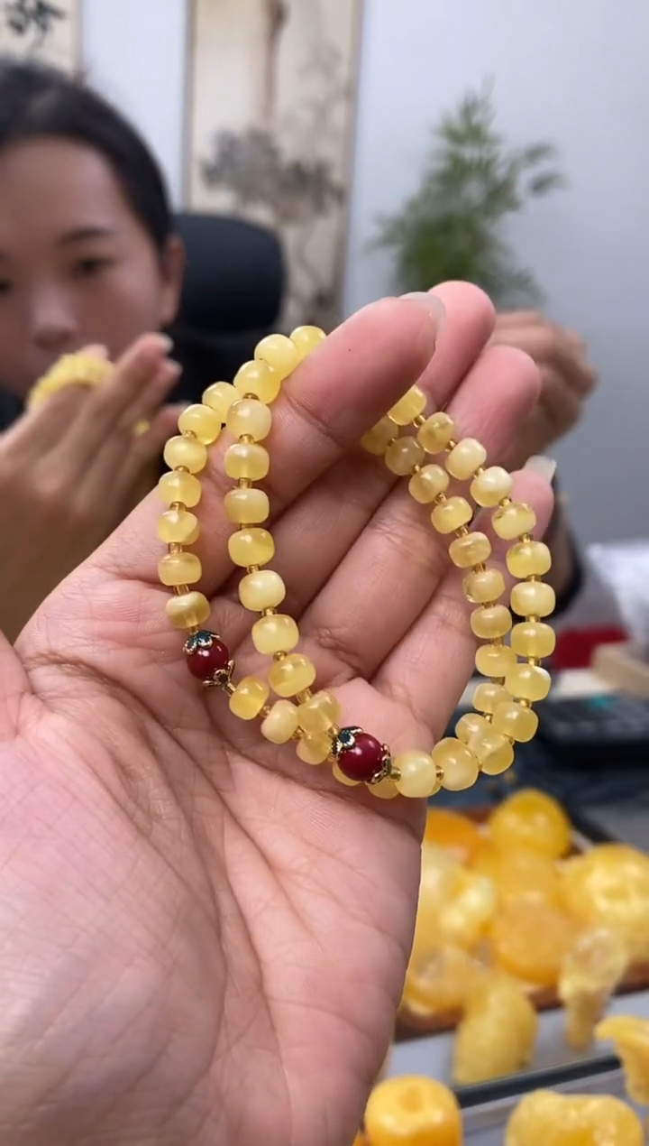 【闪购商品】琥珀裸石未镶嵌天然琥珀蜜蜡手串多样性选一