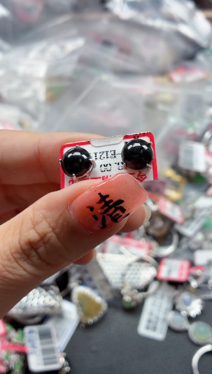 银S925镶嵌戒指翡翠天然A货缅甸翡翠