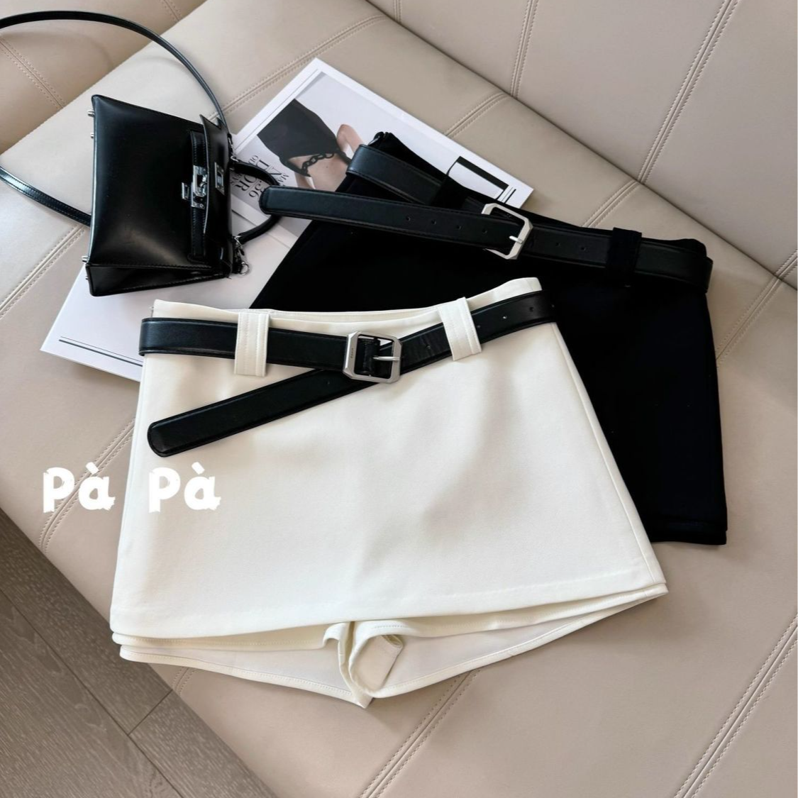 2025秋季新款白色休闲百搭半身裙女显瘦包臀垂感西装a字短裙裤