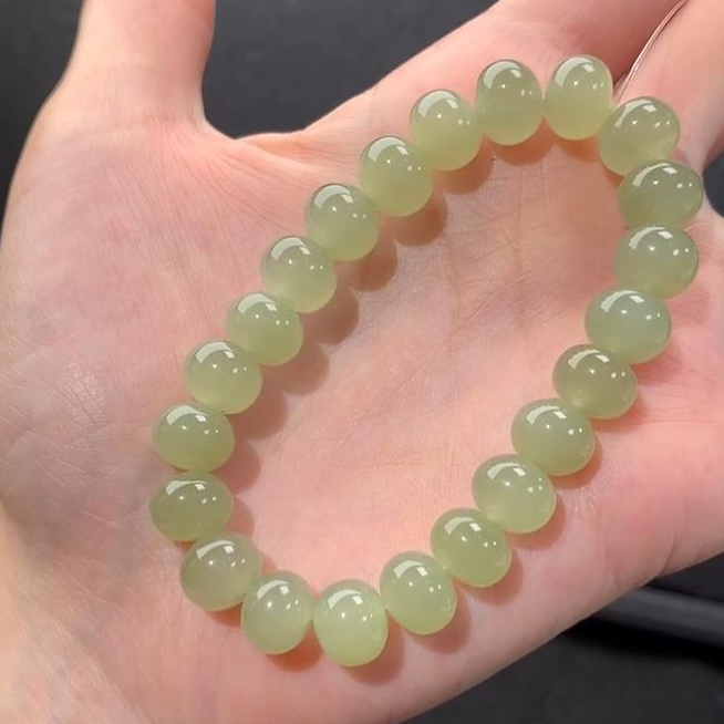 【精挑货头】天然正品和田玉q80a晴水手串多色多样性发一串