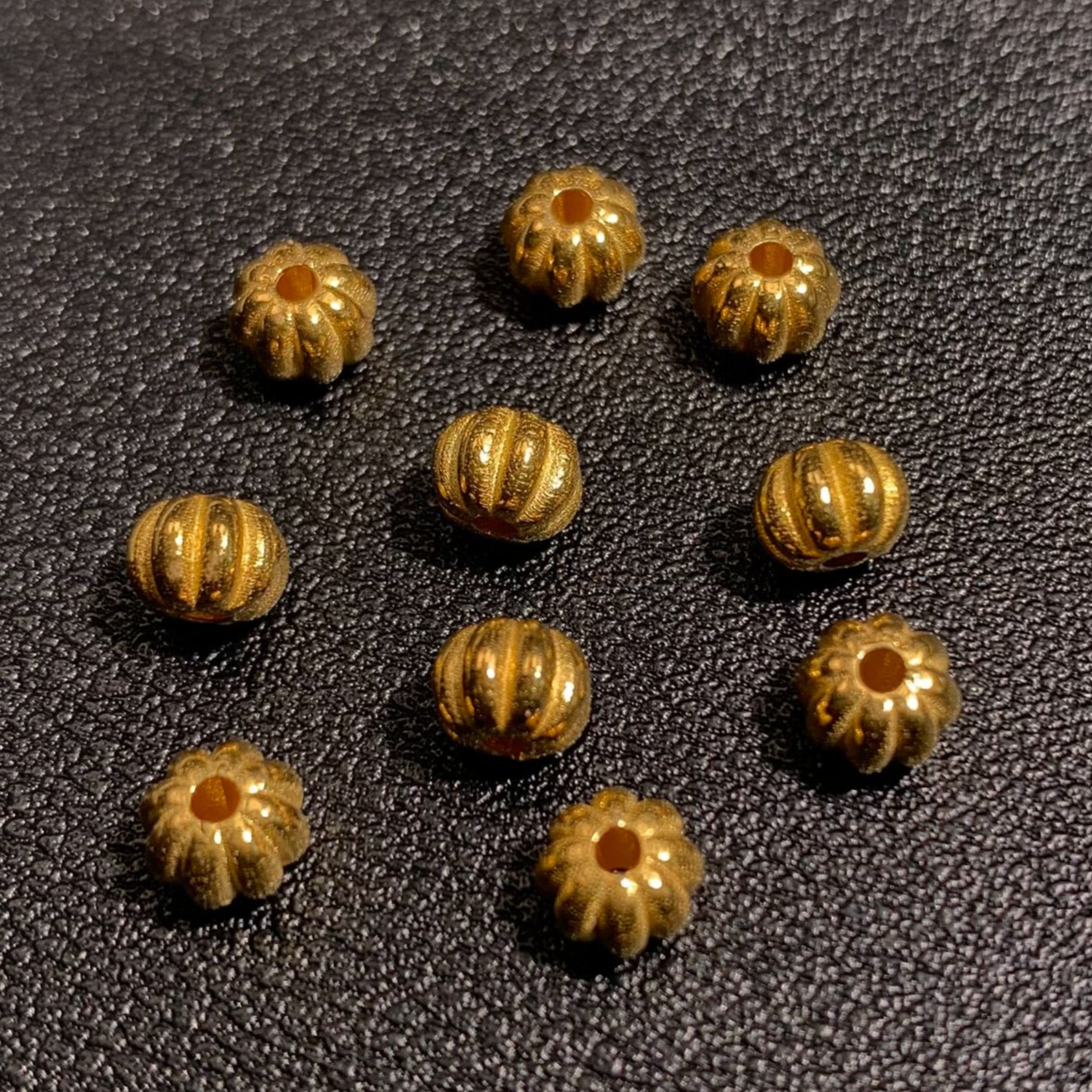 【宠粉专享】单个||厚金版18k南瓜亮面4*5mm隔珠配件 多样性发其一