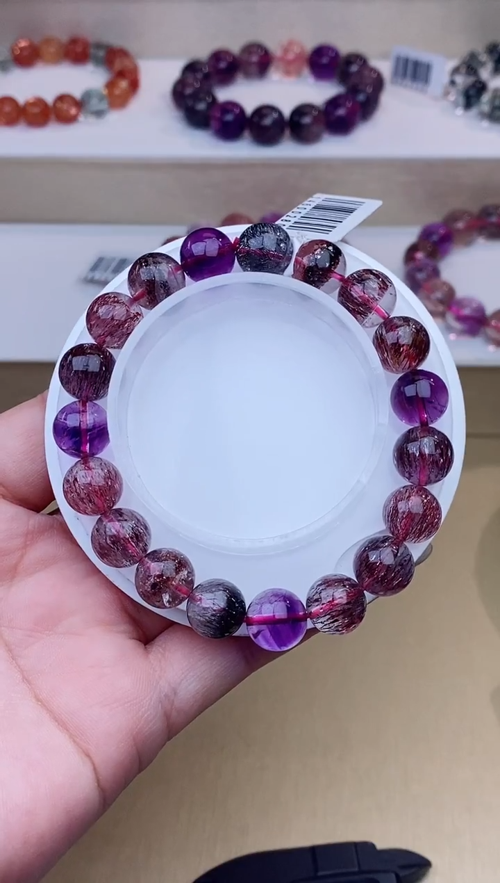 未镶嵌手串水晶黑加仑超七10m+