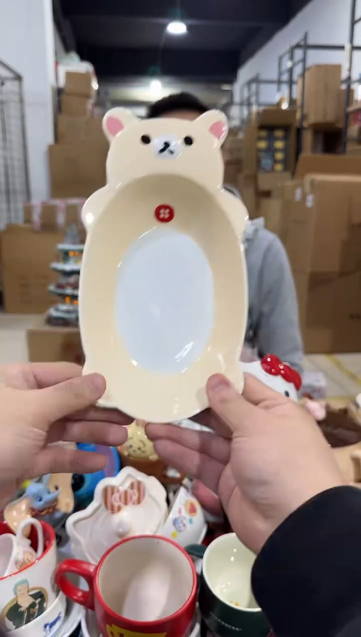 瓷片原盒熊妹大肚碗