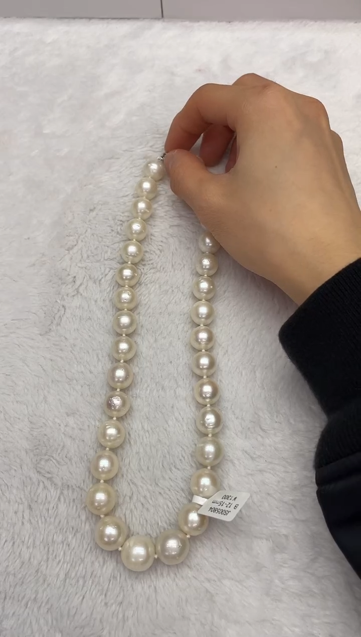 【闪购商品】海水珍珠颈饰未镶嵌澳白12-15mm（多样性发一）