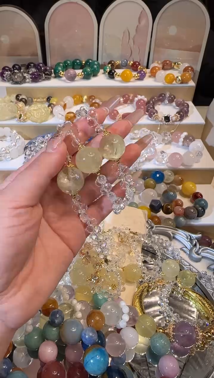 未镶嵌手串水晶多样性发一