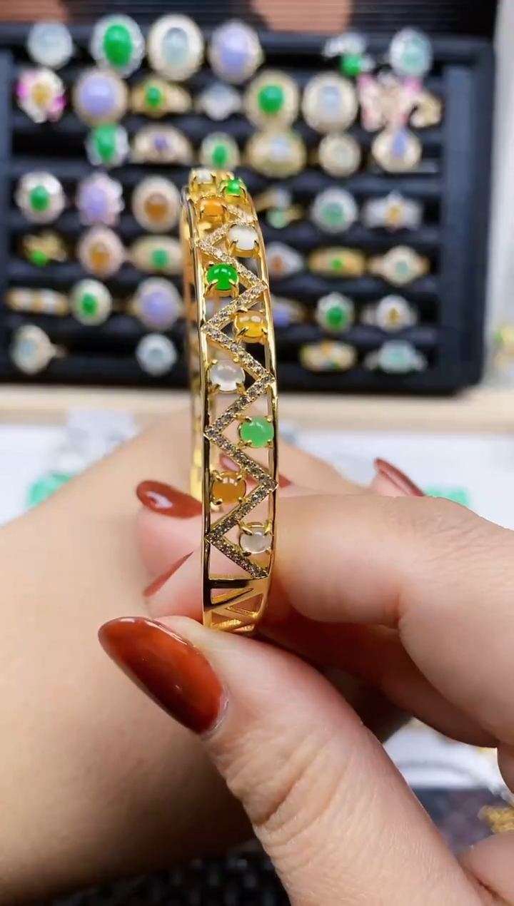 银S925镶嵌戒指翡翠416