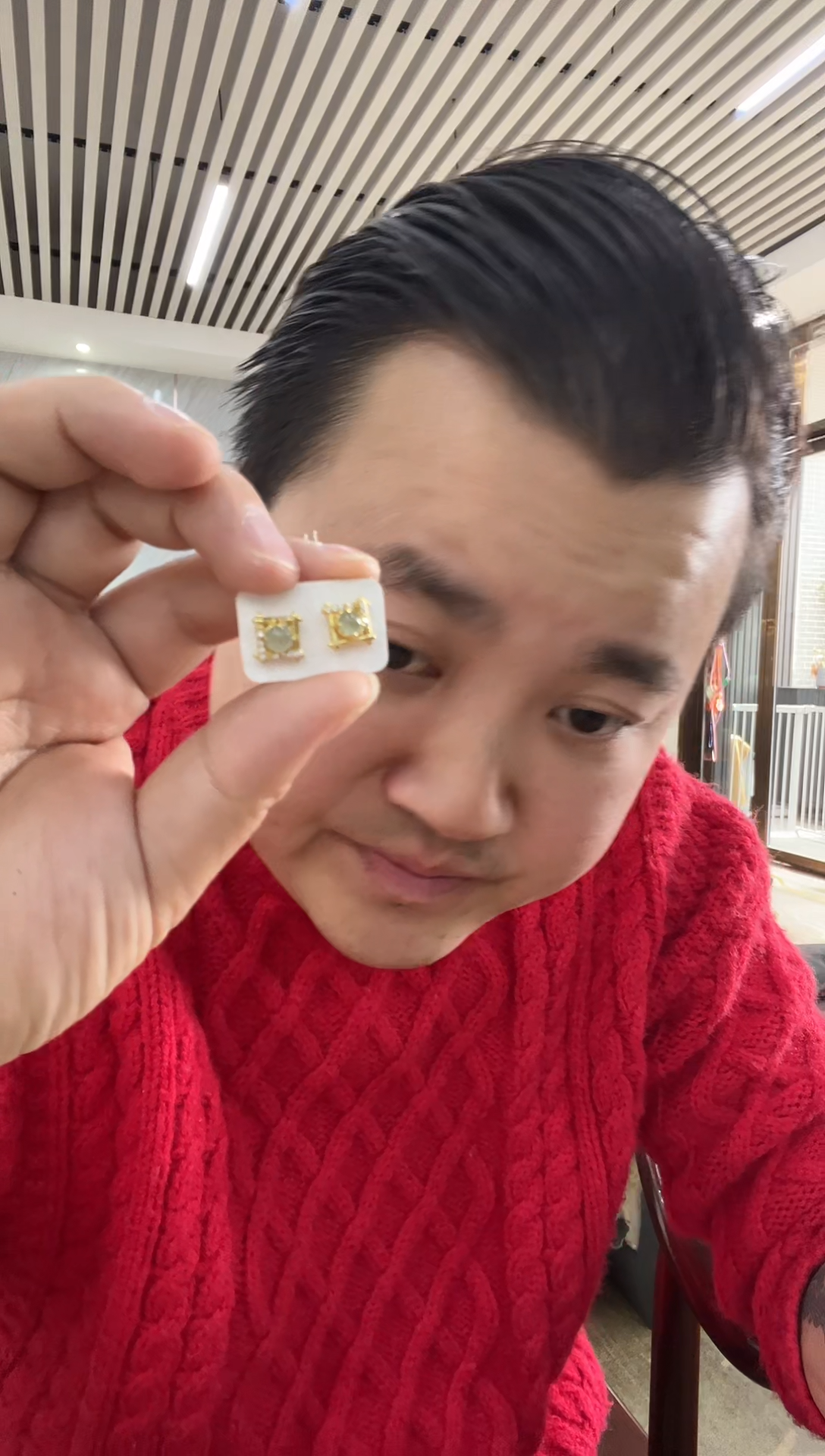 【闪购商品】翡翠耳饰未镶嵌耳环