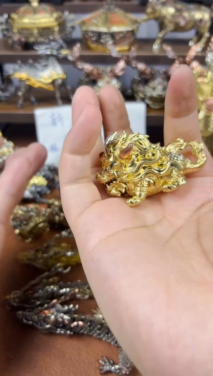 活动貔貅黄铜摆件定制不退不换