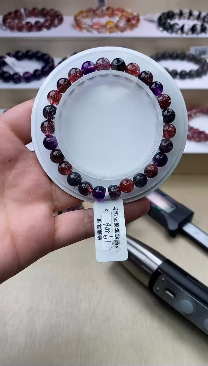 【闪购商品】水晶手链未镶嵌黑加仑超七单圈7m+