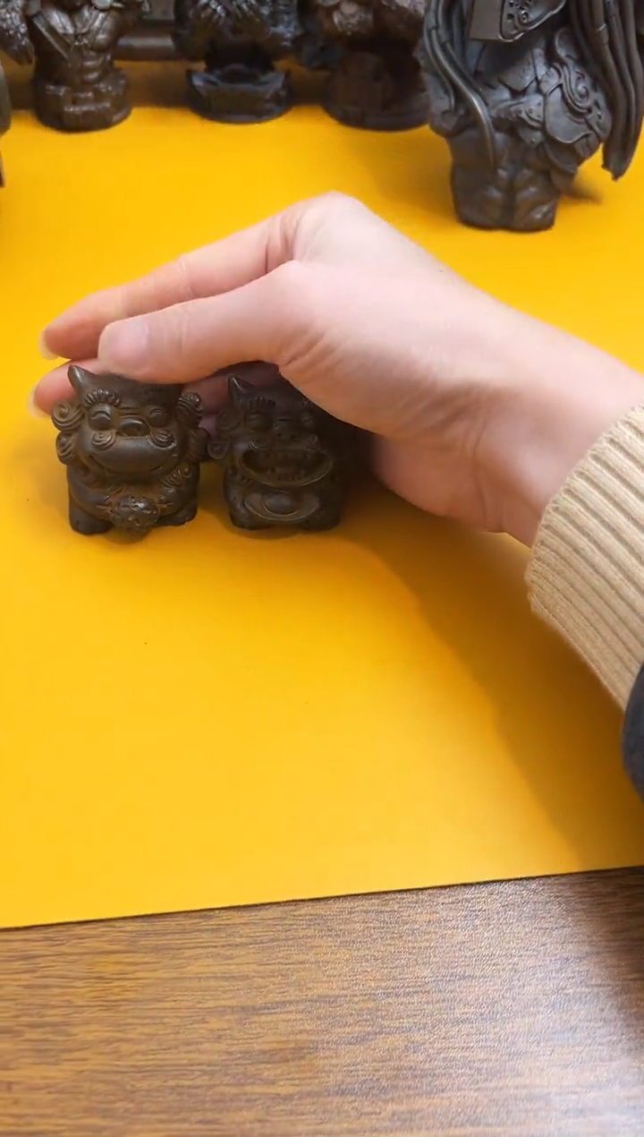 金属干*实心铁艺--瓦猫一对