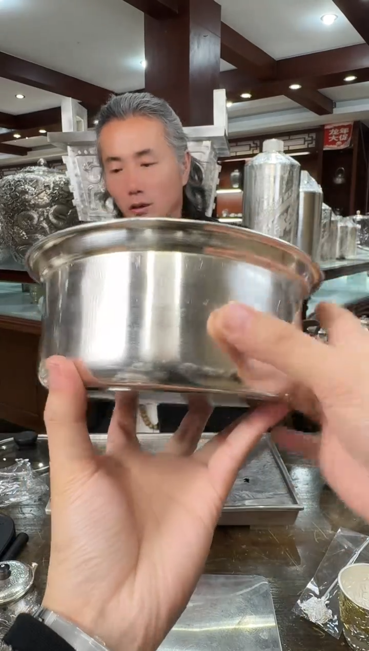 【闪购商品】足银999精工景泰蓝火锅茶洗多用型