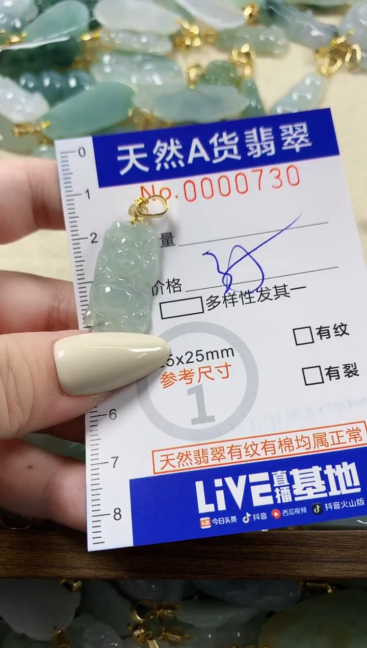 颈饰未镶嵌翡翠藏****)天然A货翡翠