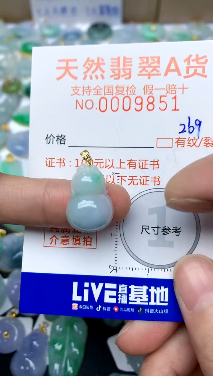 【闪购商品】翡翠颈饰18K金镶嵌269天然A货翡翠