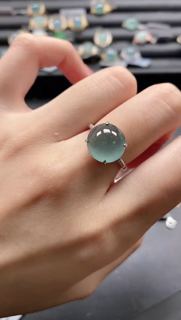 【闪购商品】翡翠戒指银S925镶嵌11111