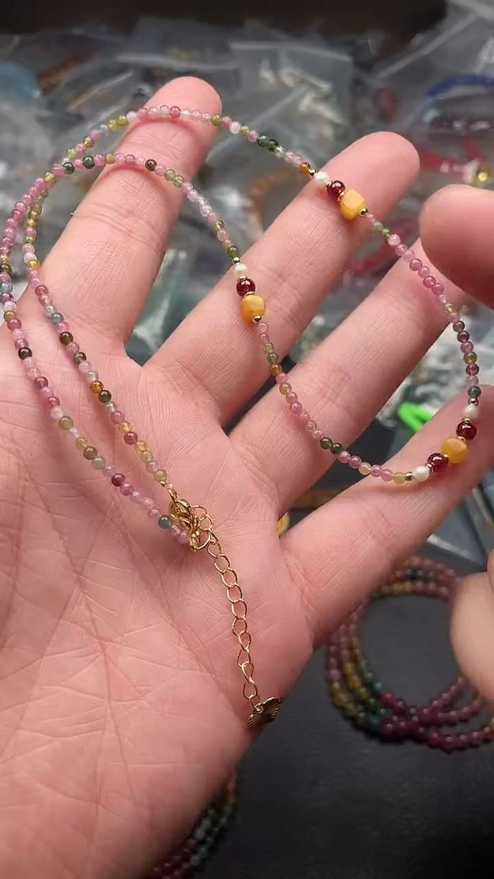 未镶嵌颈饰碧玺多样性发货拍一发一