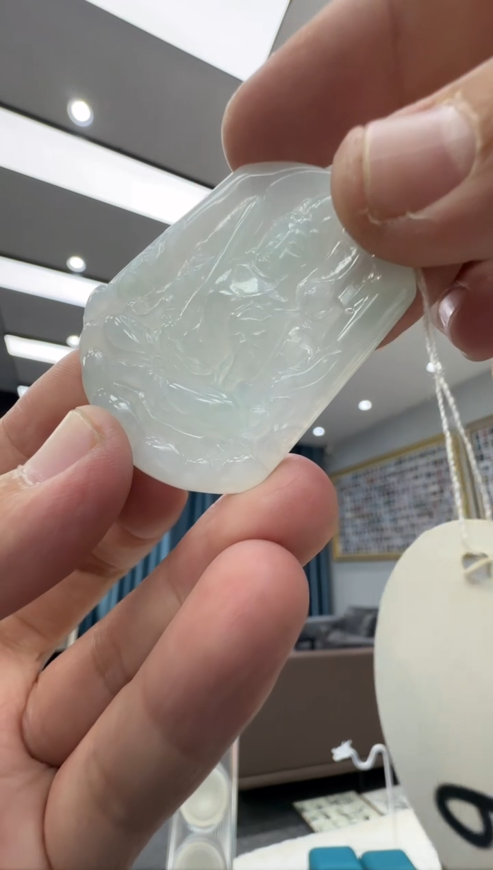 颈饰未镶嵌翡翠天然翡翠A货孤品一件