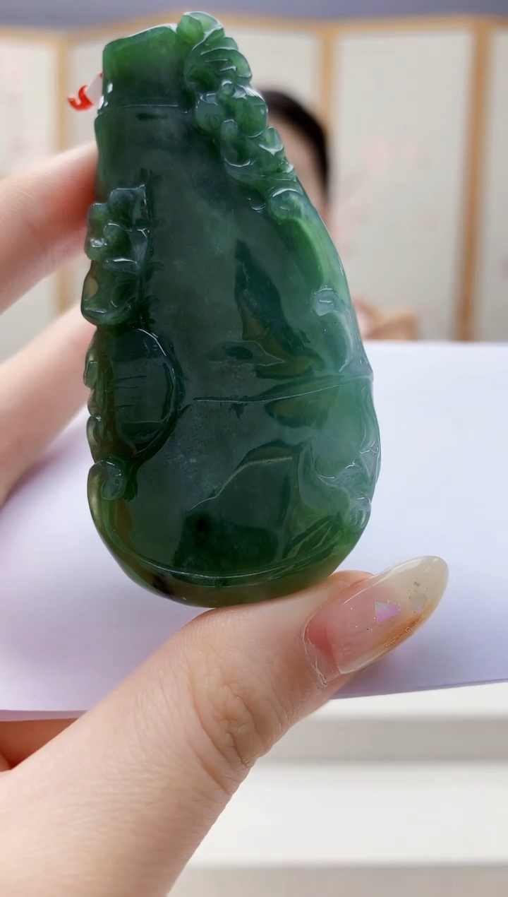 未镶嵌定制翡翠4812jw-毛货挂件6