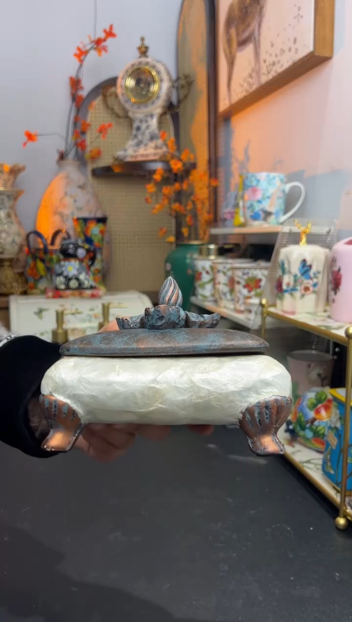 陶瓷/铁艺家居百货陶瓷-贝母收纳盒