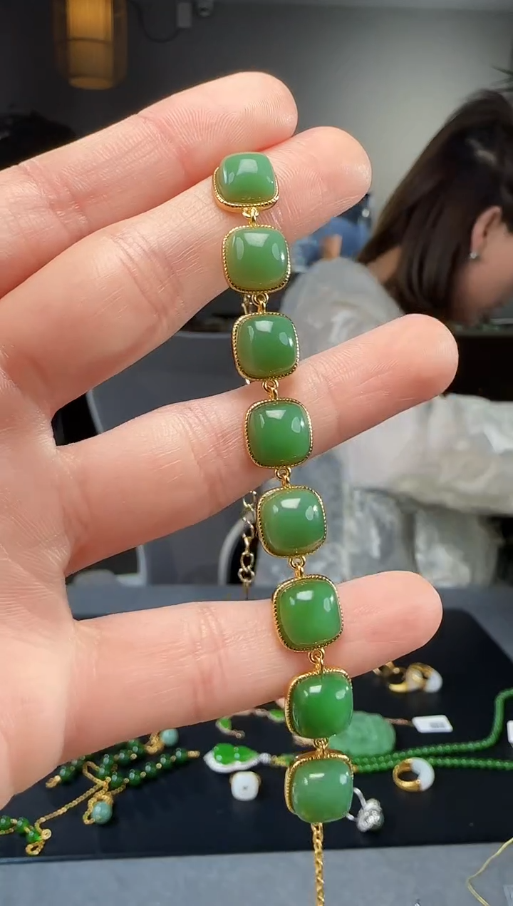 【闪购商品】和田玉手链银S925镶嵌1