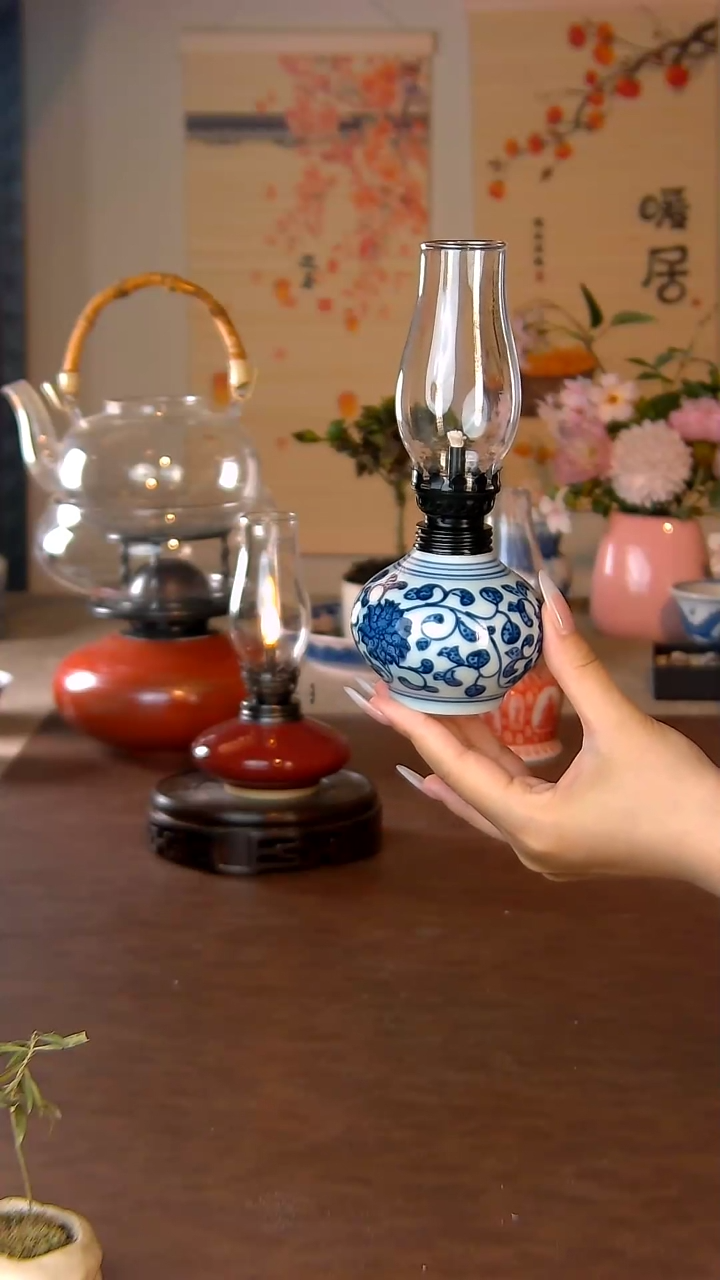 景德镇陶瓷油灯摆件