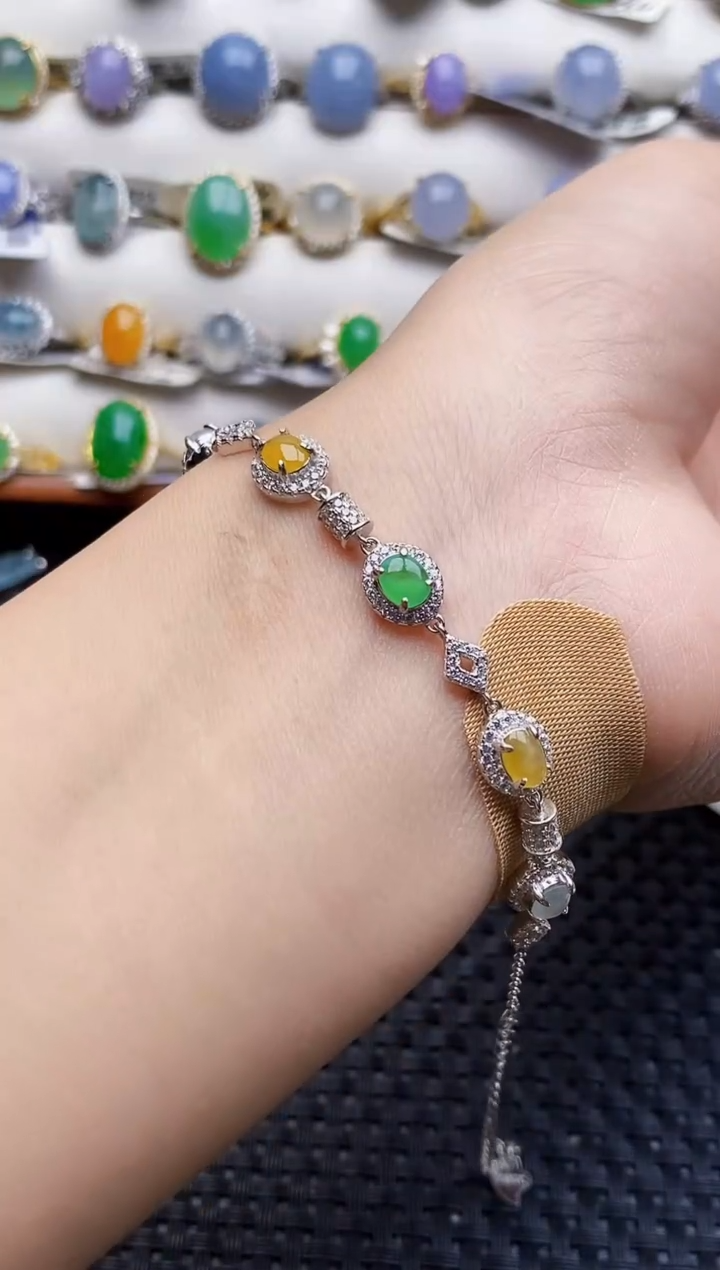 银S925镶嵌戒指翡翠4755