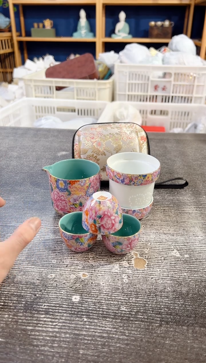 其他万花珐琅彩旅行茶具套装