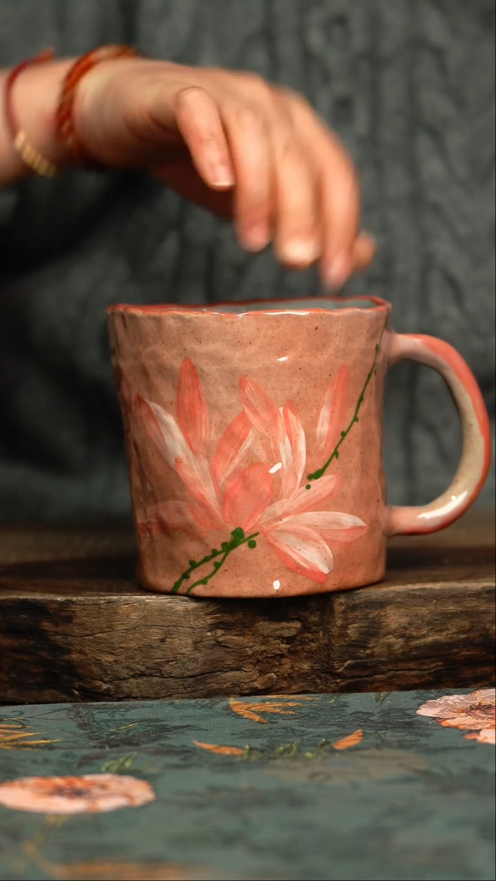 【闪购商品】杯釉下彩手工手绘同款陶器