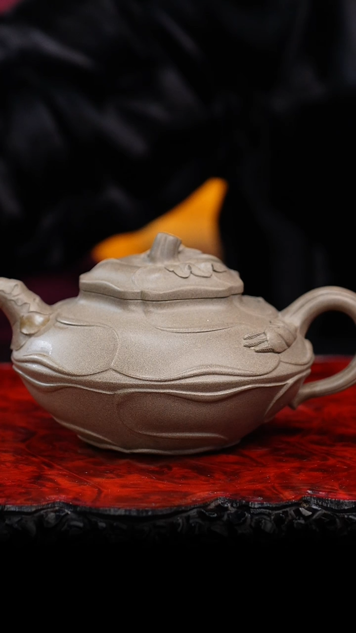 【闪购商品】紫砂茶壶10 风卷葵,JYH,青灰段