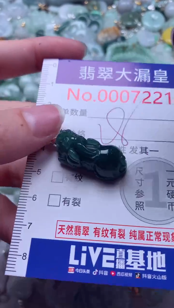 翡翠未镶嵌吊坠(不含链)7221