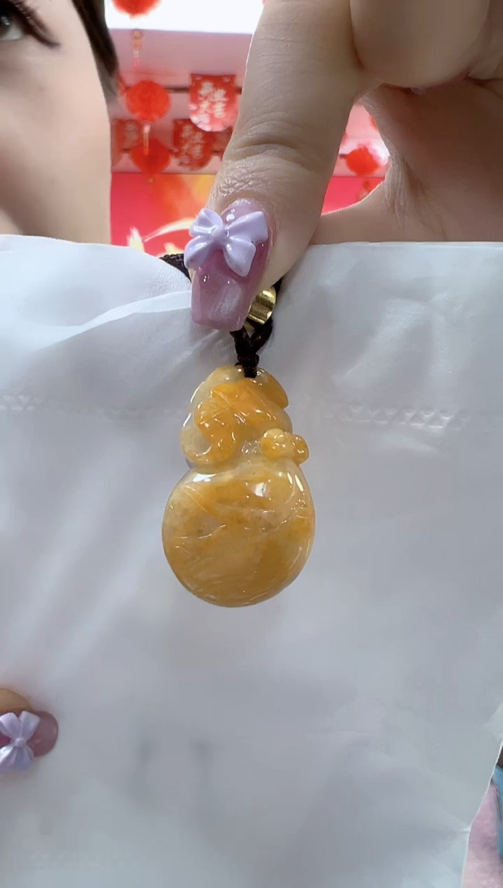 翡翠未镶嵌颈饰孤品钱袋