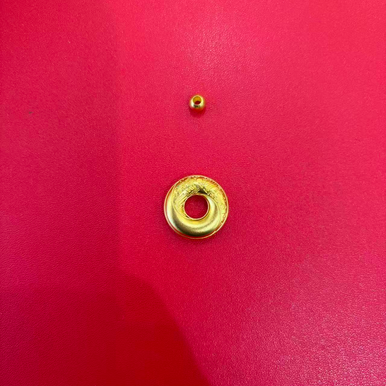 老庙足金平安扣吊坠