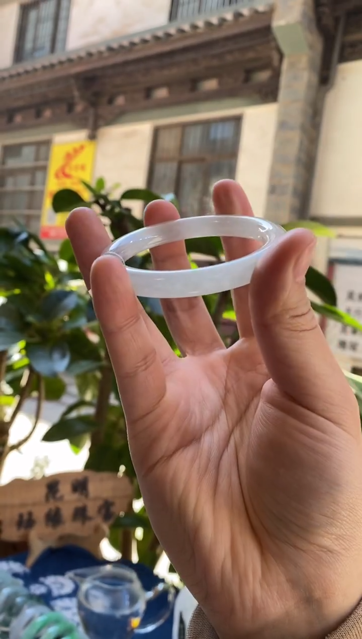 未镶嵌手镯翡翠55圆条