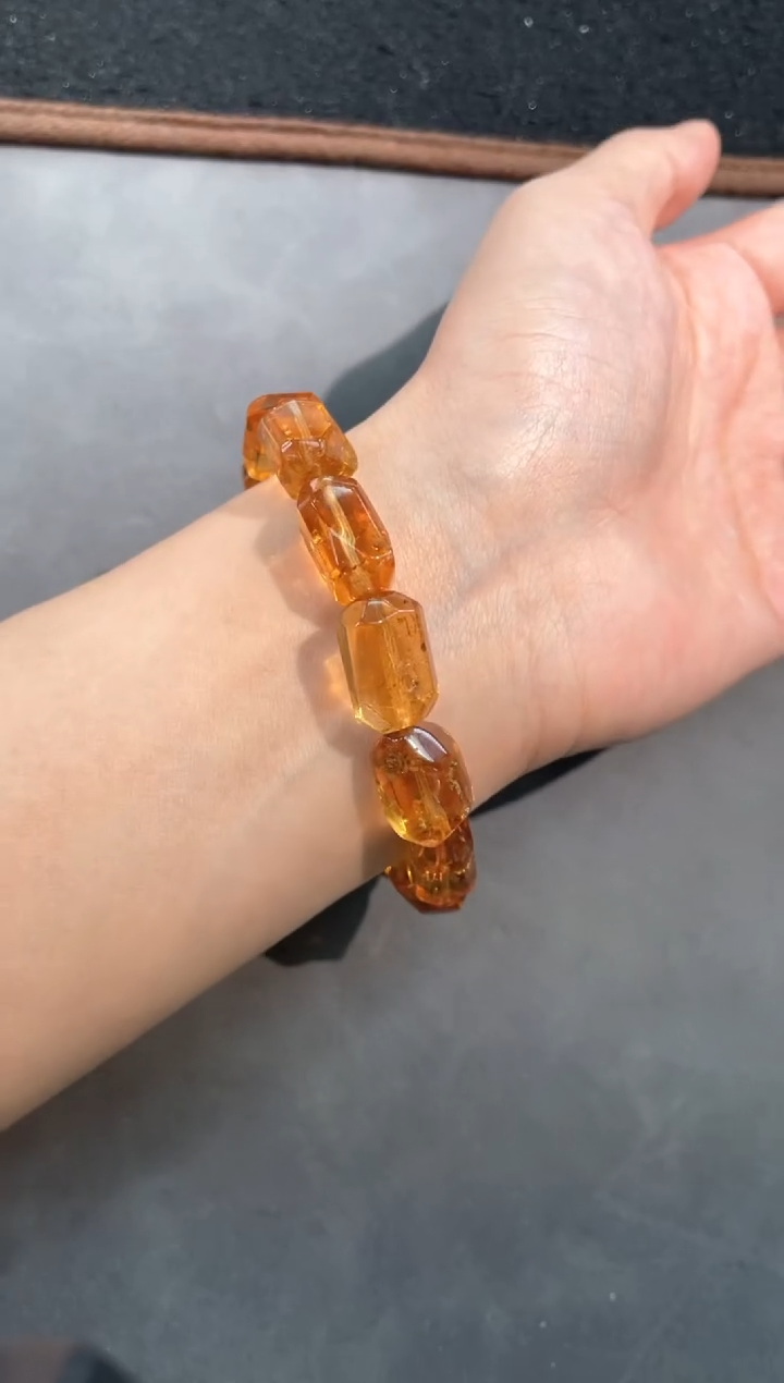 【闪购商品】黄晶手链未镶嵌36号暴力黄随型款