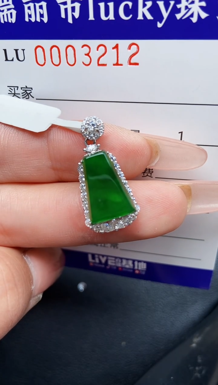 【闪购商品】翡翠颈饰银S925镶嵌3212