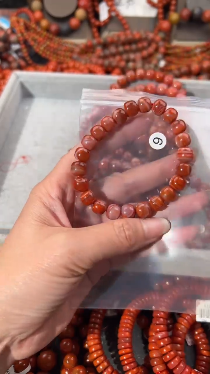 南红玛瑙未镶嵌手串9+