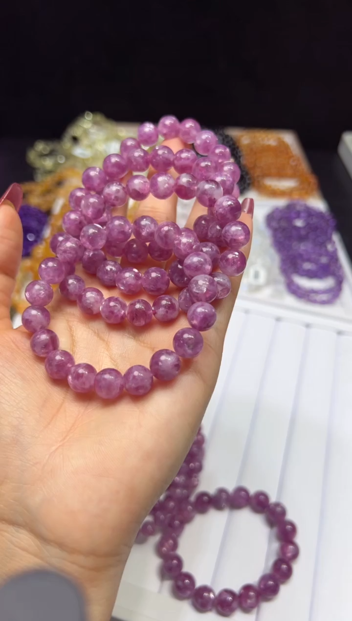 【闪购商品】水晶手链未镶嵌10mm紫祖母单圈 默认微瑕介意勿拍